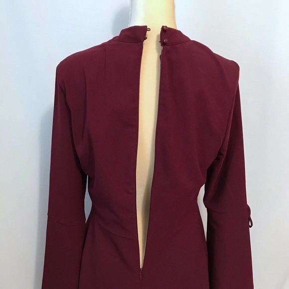 ECI New York NWOT Burgundy Dress Women 10 - Picture 8 of 9